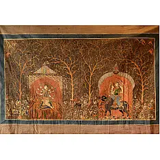 Sacred cloth of the Goddess- Vishat Mata & Ambe Mata ( 63"X40" )