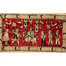 Sacred cloth of the Goddess- Veer maharaj (25''X15'')