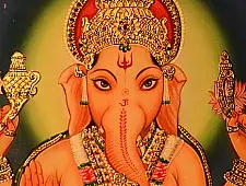 Hand Painted ~ Shri Ganesh ji (22X18 inch)