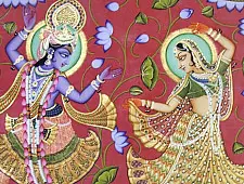 Kamal Ras ~ Lord krishana with Radha ( 92 X122 cm ) Kamal Ras ~ Lord krishana with Radha ( 92 X122 cm )
