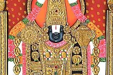 Miniature Painting ~ Shri Tirupati balaji  (24X18 inch)