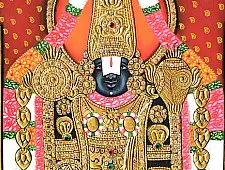 Miniature Painting ~ Shri Tirupati balaji  (24X18 inch)
