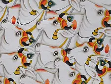 Pichwai Painting ~ Cows (76.2 X 106.68 cm)