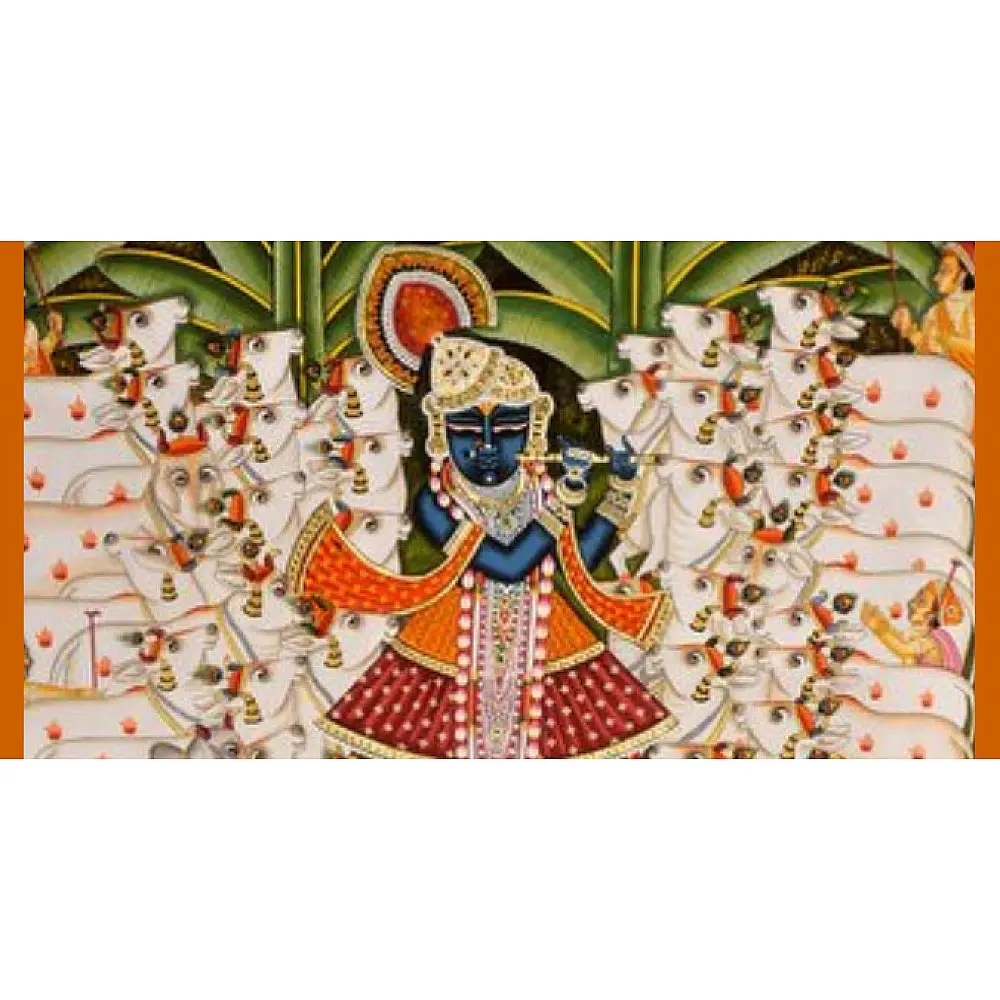 Pichwai Painting ~ Gopashtmi Shrinath ji  (5.5 X 3.6 feet)