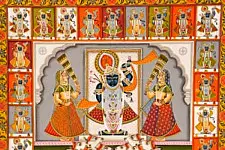 Pichwai Painting ~ Shrinath ji  ~ 24 Darshan (5 X 4 feet)