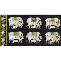 Pichwai Painting ~ Silver Cows (3 X 4 feet)