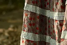 Ajrakh Silk Skirts ~ Vegetable colors V