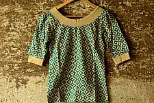 Geometries in Sea-green ~ Gaamthi tshirt