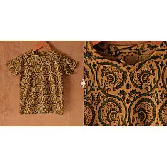 Floral carousels II ✼  Vegetable Colors Ajrakh T-Shirt ( Kids )