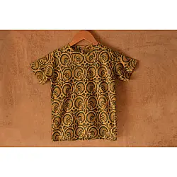 Floral carousels II ✼  Vegetable Colors Ajrakh T-Shirt ( Kids )