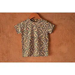 Floral carousels I ✼ Vegetable Colors Ajrakh T-Shirt ( Kids )