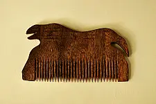 Wooden comb ~ Tribal Tiger