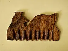 Wooden comb ~ Traditional Tribal design  