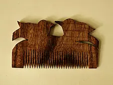 Wooden comb ~ Bird Design