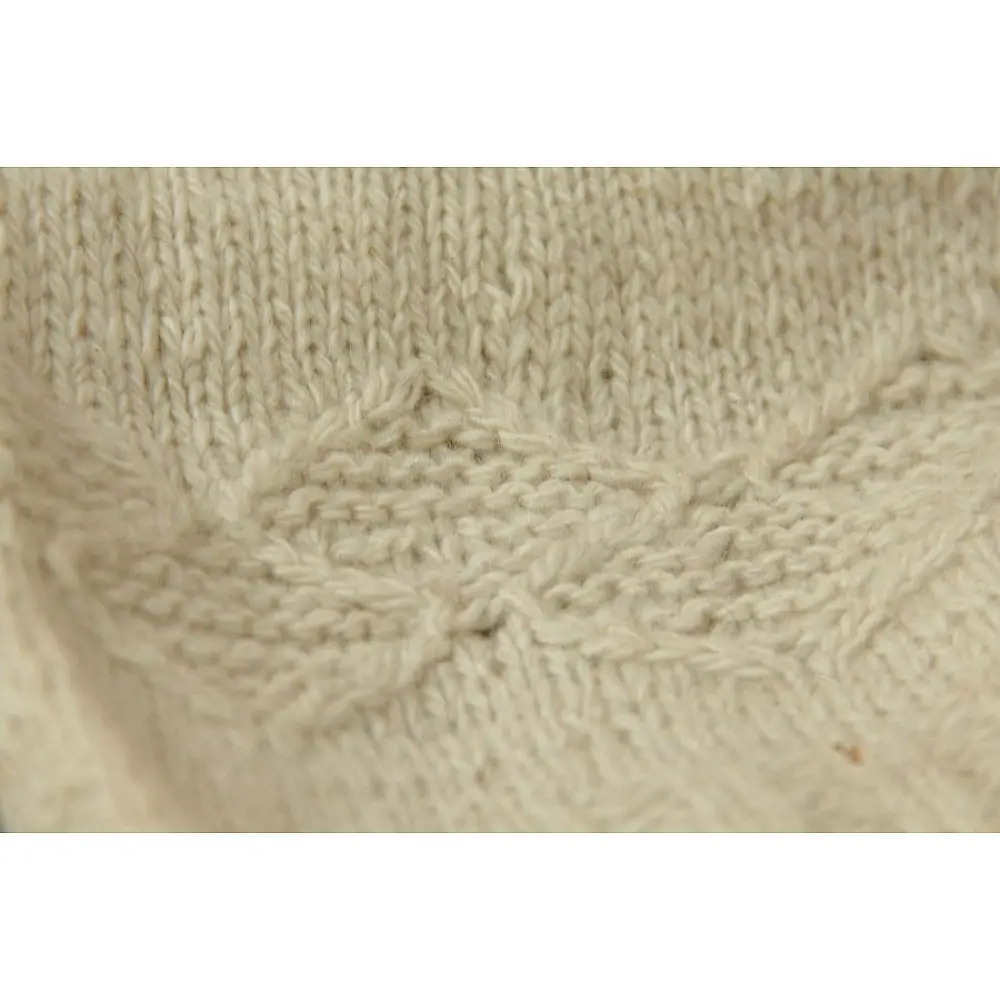 cream white handknit natural color woolen cap textured textured chevron diamond stitch knit beanie winter skull hat gaatha
