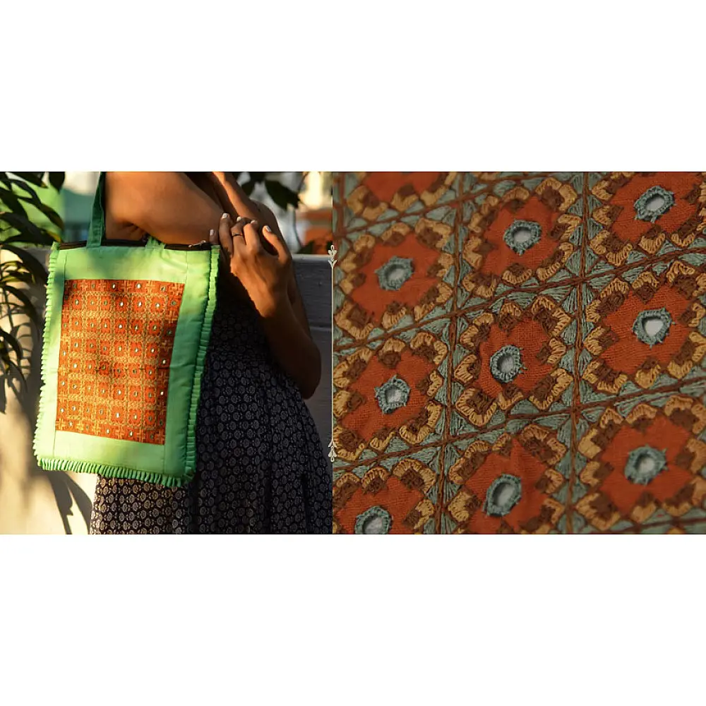 Hand Embroidered Tote Bag ~ 11
