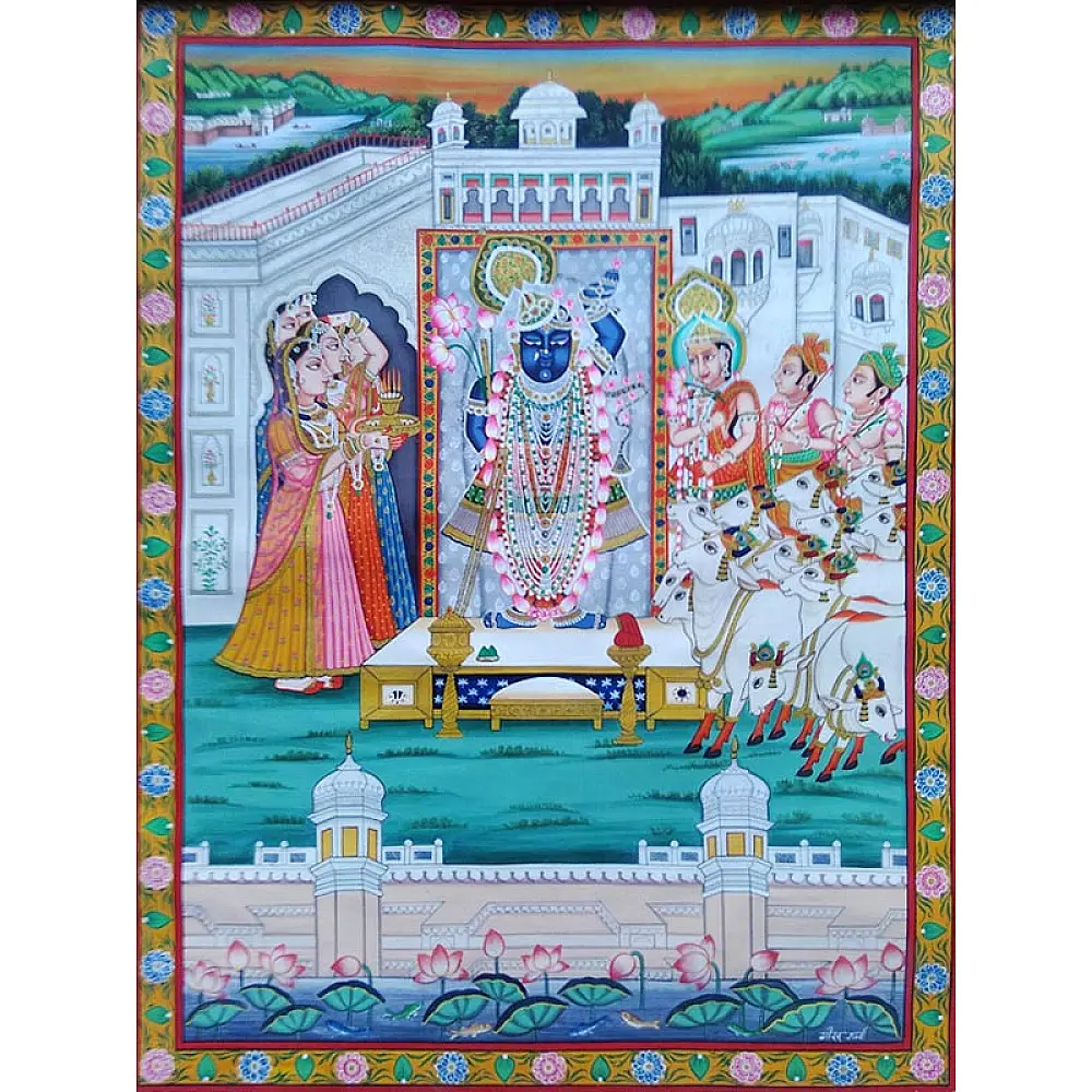 Go charan Pichwai Painting  