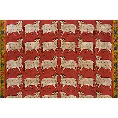 Pichwai Painting ~ Cow { 3' X 4' }