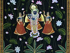 Pichwai Painting ~ Kamal Talai Srinath ji ~ { 3 X 5 Feet}