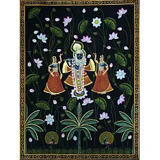 Pichwai Painting ~ Kamal Talai Srinath ji ~ { 3 X 5 Feet}