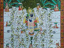 Pichwai Painting ~ Gokul Van ~ { 2 X 3 Feet }