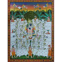 Pichwai Painting ~ Gokul Van ~ { 2 X 3 Feet }