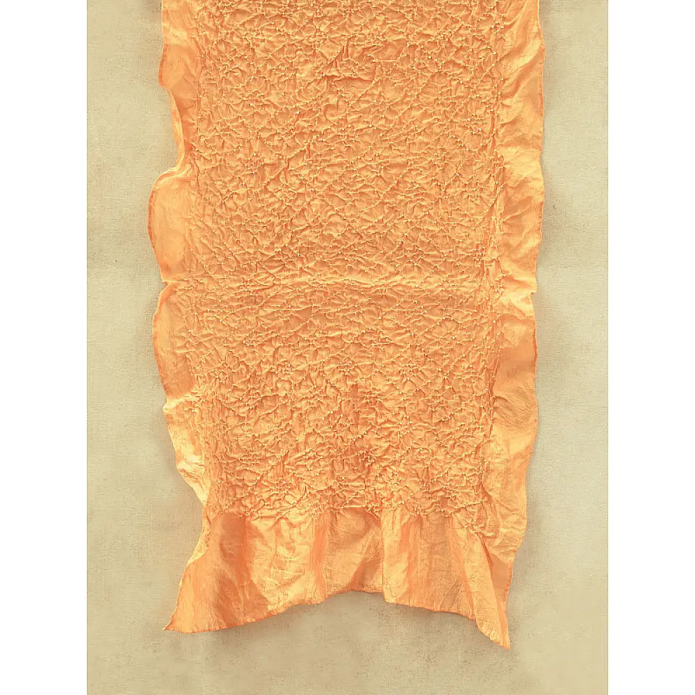 Ela ☘ Naturally Dyed . Bandhani Silk Stole ☘ 9