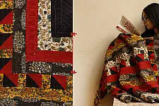 Quilt - Cotton - Embroidery { Double bed } B