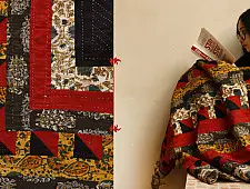 Quilt - Cotton - Embroidery { Double bed } B