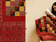 Quilt - Cotton - Embroidery { Double bed } C