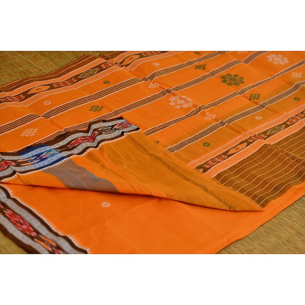 Cotton weaves ~ Ikat Saree { Haldi - 1 }