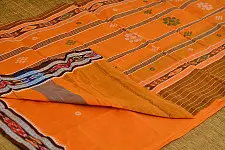 Cotton weaves ~ Ikat Saree { Haldi - 1 }