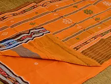 Cotton weaves ~ Ikat Saree { Haldi - 1 }