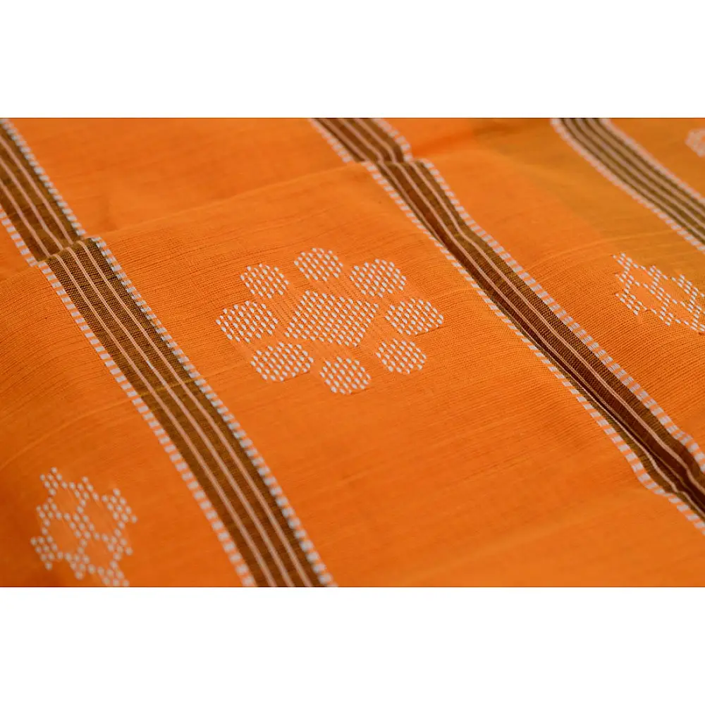 Cotton weaves ~ Ikat Saree { Haldi - 1 }