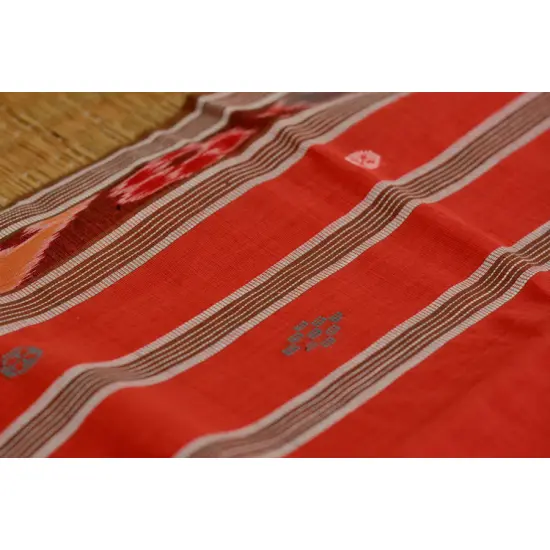 Cotton weaves ~ Ikat Saree { Sindoor - 2 }