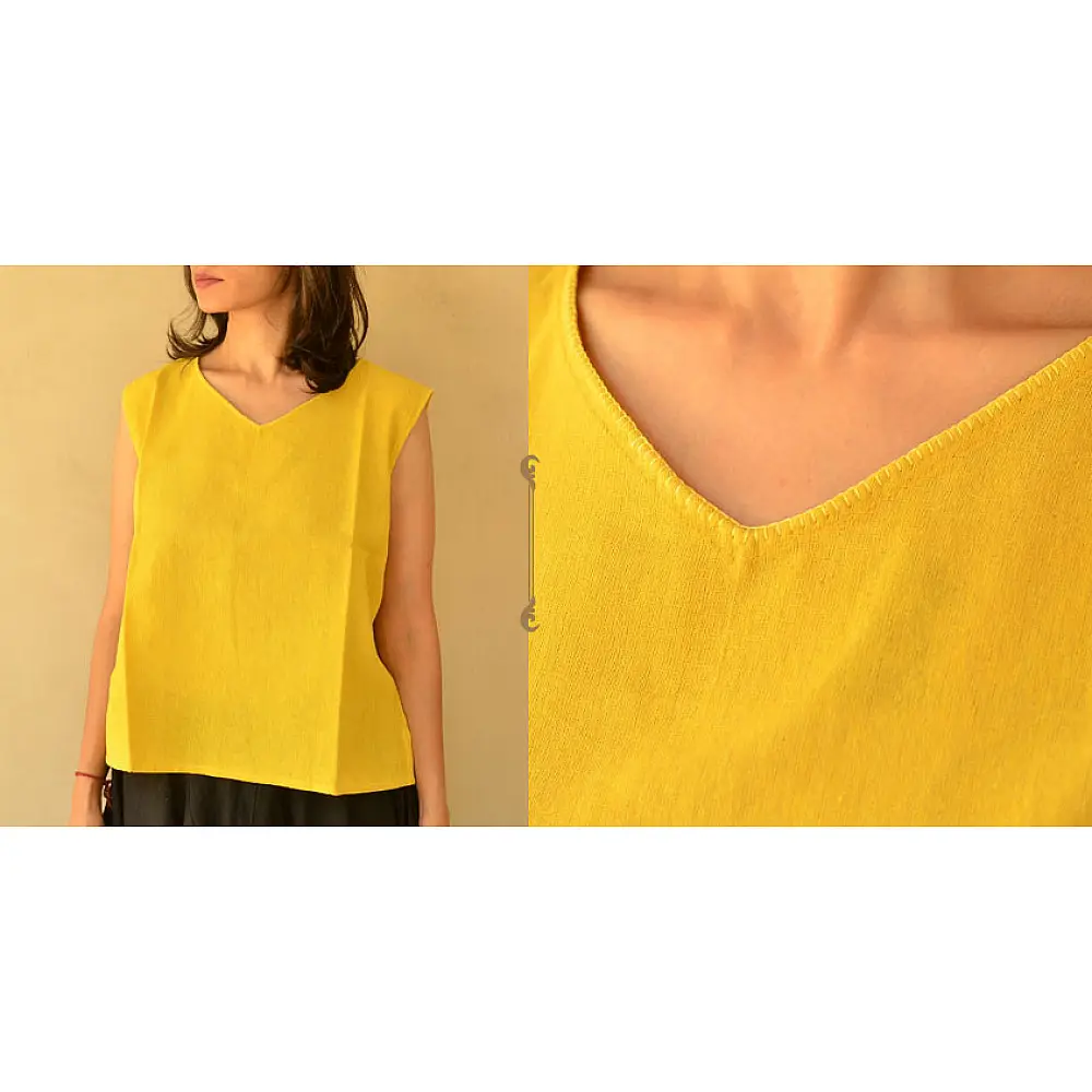 buy yellow cotton top