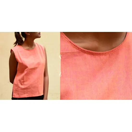 peach color cotton top