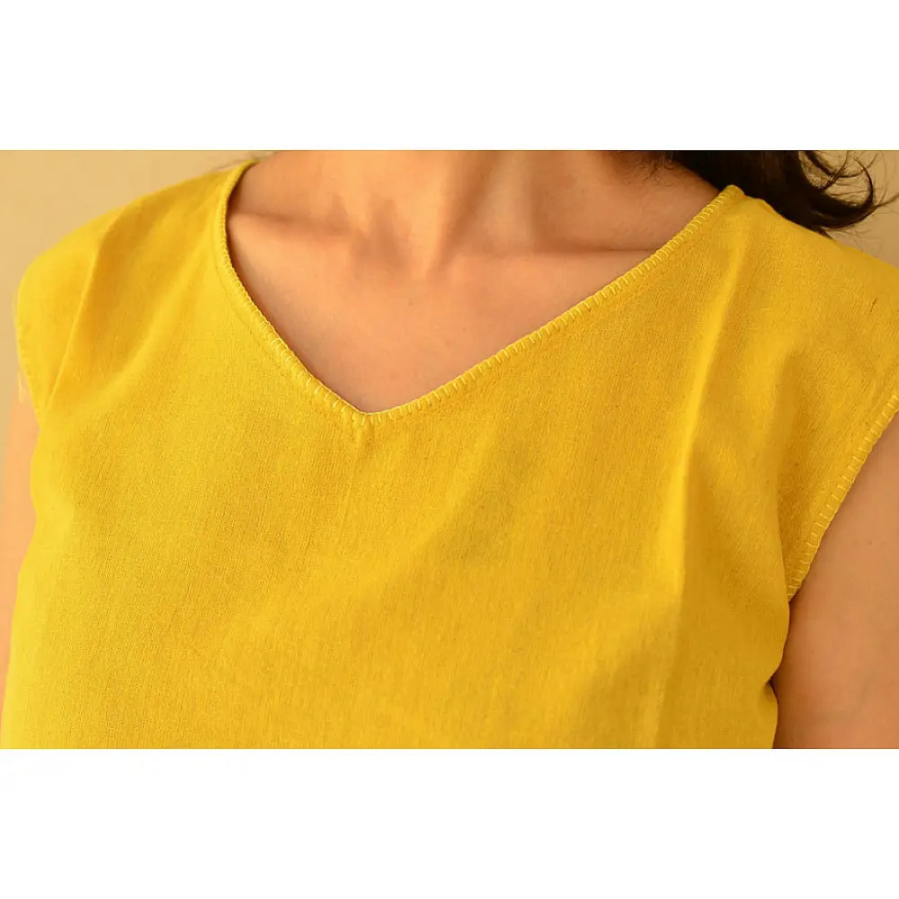 buy yellow cotton top