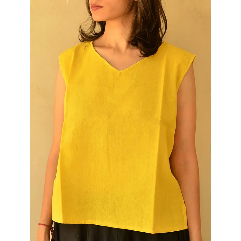 buy yellow cotton top