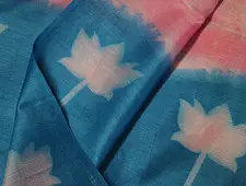रंग महल ☙ Clamp dyed chanderi silk dupatta { कमल } ☙ 1