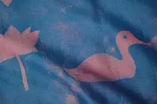 रंग महल ☙ Clamp dyed chanderi silk saree { झील } ☙ 9