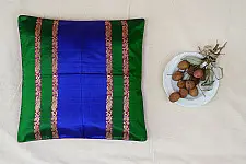 सौमनस | Saumanas ☘ Baluchari Cushion { E } { 16 X 16 inch }
