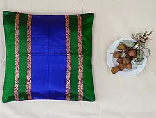 सौमनस | Saumanas ☘ Baluchari Cushion { E } { 16 X 16 inch }