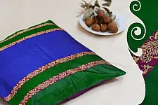सौमनस | Saumanas ☘ Baluchari Cushion { E } { 16 X 16 inch }