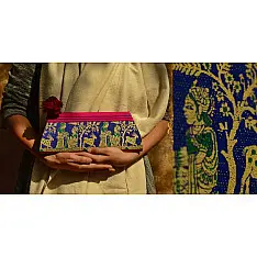 Baluchari Clutch Bag { T }