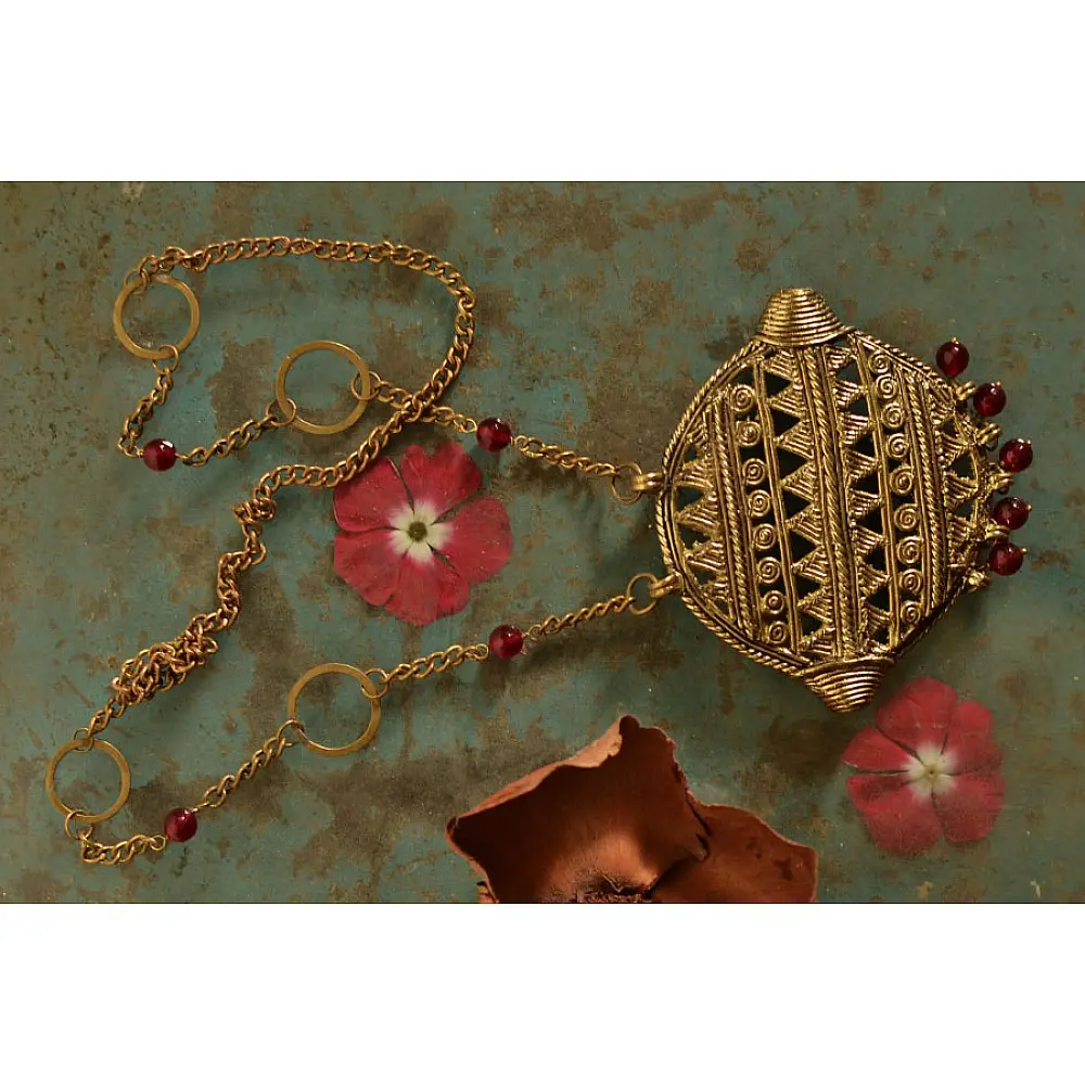 प्रभा ✺ Brass Necklace { 5 }