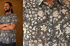 रंगरेज / Rangrez ❂ Block Printed . Fine Cotton Shirt ❂ 7