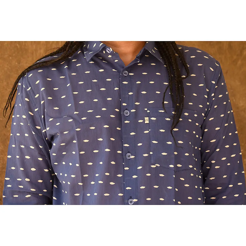 रंगरेज / Rangrez ❂ Block Printed . Fine Cotton Shirt ❂ 8