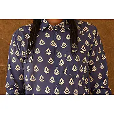 रंगरेज / Rangrez ❂ Block Printed . Fine Cotton Shirt ❂ 10