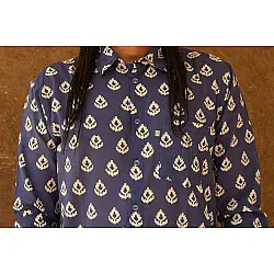 रंगरेज / Rangrez ❂ Block Printed . Fine Cotton Shirt ❂ 10
